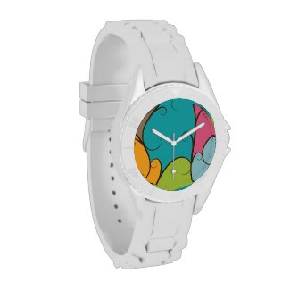 Swirl and Colorblocked Multi-colored Watches