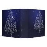 swirl christmas tree notebook 3 ring binder