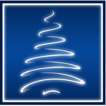 Swirl Christmas Tree Ornament in Blue photo sculptures