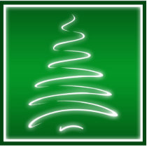 Swirl Christmas Tree Ornament in Green photo sculptures
