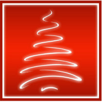 Swirl Christmas Tree Ornament in Red photo sculptures