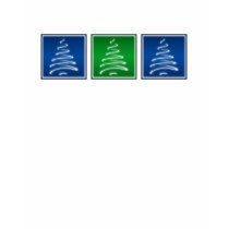 Swirl Christmas Tree Shirt in Blue and Green