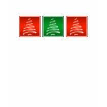 Swirl Christmas Tree Shirt in Red and Green