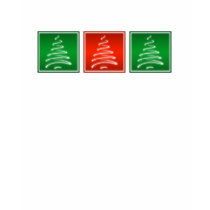 Swirl Christmas Tree Shirt in Red and Green