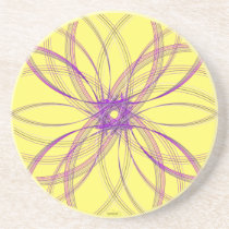 Swirl Coaster Piece3 Purp/Yellow coasters