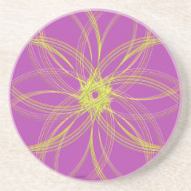 Swirl Coaster Piece4 Purp/Yellow coasters