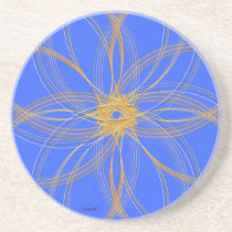 Swirl Coaster Piece6 Blue/Orange coasters
