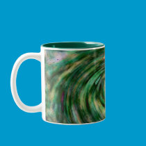 Swirl Coffee Mug Green mugs
