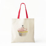 Swirl cupcake tote bag