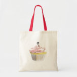 Swirl cupcake tote bag