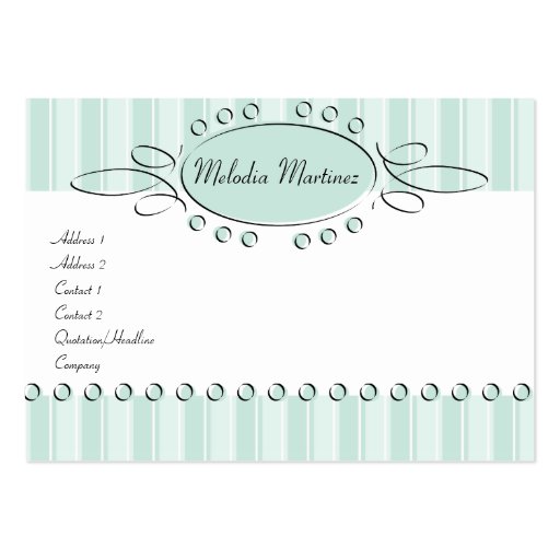 Swirl Decor Business Card (front side)