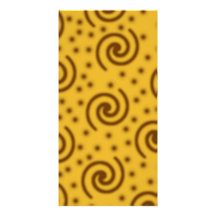 Swirl Design in mustard yellow and brown. Picture Card
