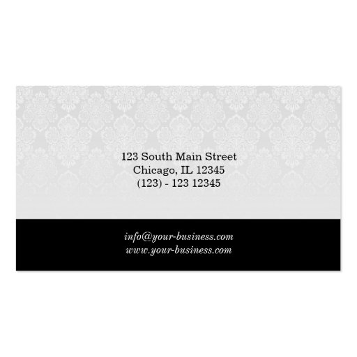 Swirl Flowers Business Card Template (back side)