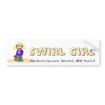 Swirl Girl Bumper Sticker bumper stickers