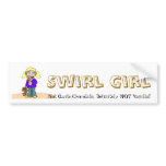 Swirl Girl Bumper Sticker
