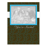 Swirl Invitation photo template Post Card