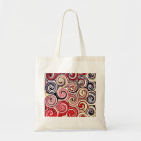 Swirl Me Pretty Colorful Red Blue Pink Pattern Canvas Bags