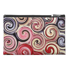 Swirl Me Pretty Colorful Red Blue Pink Pattern Travel Accessories Bag
