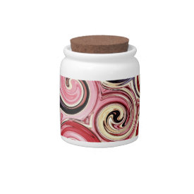 Swirl Me Pretty Colorful Red Blue Pink Pattern Candy Jars