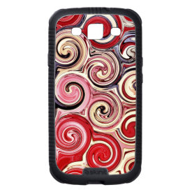 Swirl Me Pretty Colorful Red Blue Pink Pattern Samsung Galaxy S3 Case