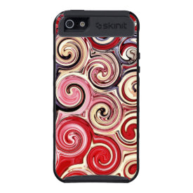Swirl Me Pretty Colorful Red Blue Pink Pattern iPhone 5 Cases