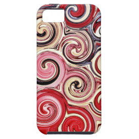 Swirl Me Pretty Colorful Red Blue Pink Pattern iPhone 5 Cover