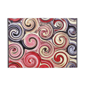 Swirl Me Pretty Colorful Red Blue Pink Pattern Case For iPad Mini