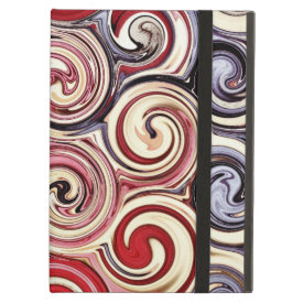 Swirl Me Pretty Colorful Red Blue Pink Pattern iPad Covers