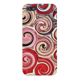 Swirl Me Pretty Colorful Red Blue Pink Pattern iPhone 5 Case