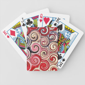 Swirl Me Pretty Colorful Red Blue Pink Pattern Bicycle Card Deck