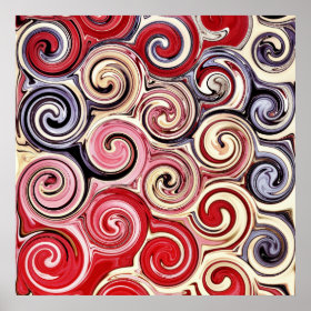 Swirl Me Pretty Colorful Red Blue Pink Pattern Gifts