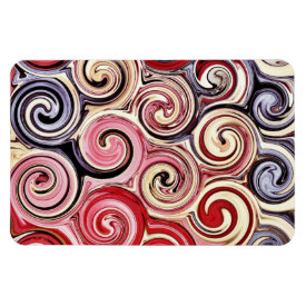 Swirl Me Pretty Colorful Red Blue Pink Pattern Flexible Magnets
