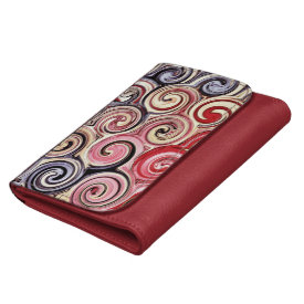 Swirl Me Pretty Colorful Red Blue Pink Pattern Wallets