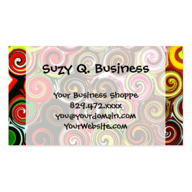 Swirl Me Pretty Colorful Swirls Pattern Business Card Templates