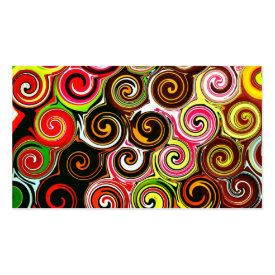 Swirl Me Pretty Colorful Swirls Pattern Business Card