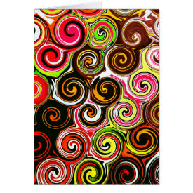 Swirl Me Pretty Colorful Swirls Pattern Card