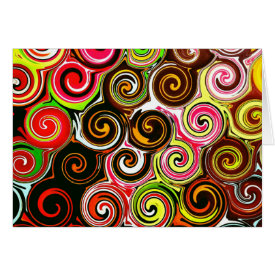 Swirl Me Pretty Colorful Swirls Pattern Cards