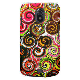 Swirl Me Pretty Colorful Swirls Pattern Galaxy Nexus Cases