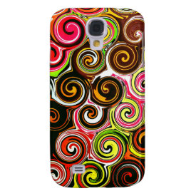 Swirl Me Pretty Colorful Swirls Pattern Samsung Galaxy S4 Cases