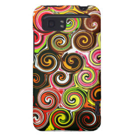 Swirl Me Pretty Colorful Swirls Pattern HTC Vivid Case