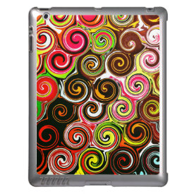 Swirl Me Pretty Colorful Swirls Pattern iPad Covers