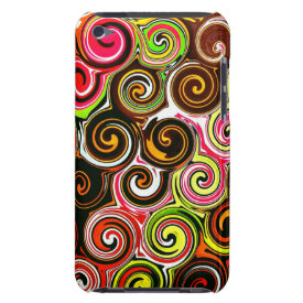Swirl Me Pretty Colorful Swirls Pattern iPod Case-Mate Cases