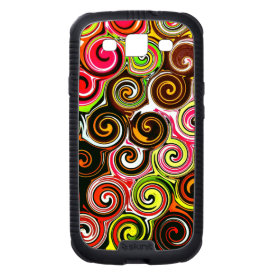 Swirl Me Pretty Colorful Swirls Pattern Samsung Galaxy SIII Cases