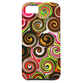 Swirl Me Pretty Colorful Swirls Pattern iPhone 5/5S Cases