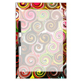 Swirl Me Pretty Colorful Swirls Pattern Dry-Erase Boards
