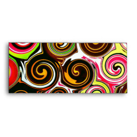 Swirl Me Pretty Colorful Swirls Pattern Envelopes