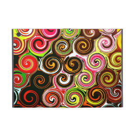Swirl Me Pretty Colorful Swirls Pattern iPad Mini Cover