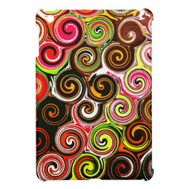 Swirl Me Pretty Colorful Swirls Pattern Case For The iPad Mini