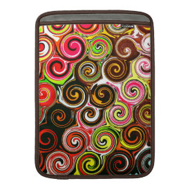 Swirl Me Pretty Colorful Swirls Pattern MacBook Air Sleeve