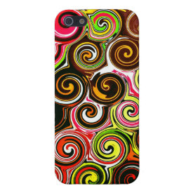 Swirl Me Pretty Colorful Swirls Pattern Cover For iPhone 5/5S